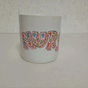 Love a NURSE pastel floral coffee MUG Coffee Cup Occupational Valentines Day